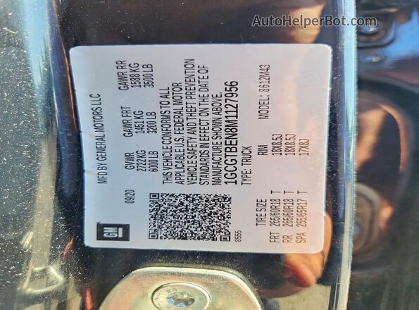 1GCGTBEN8M1127956 2021 CHEVROLET COLORADO Black Widok komory silnika