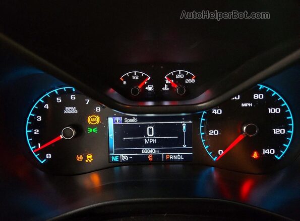 1GCGTCEN1J1144549 2018 CHEVROLET COLORADO Black ხელსაწყოთა პანელის ხედი