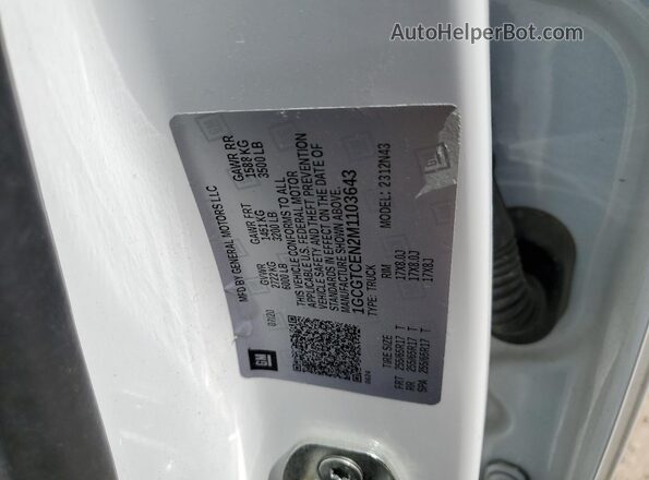 1GCGTCEN2M1103643 2021 CHEVROLET COLORADO White Vista del compartimento del motor