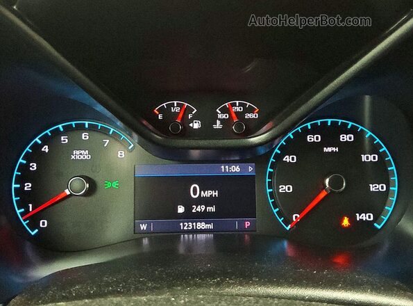 1GCGTCEN5K1207086 2019 CHEVROLET COLORADO White Вид щитка приладів