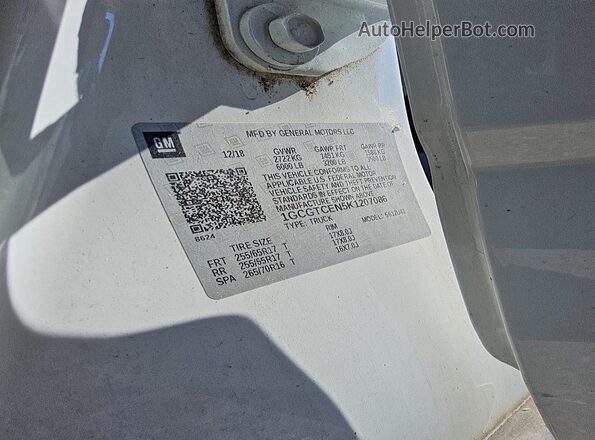 1GCGTCEN5K1207086 2019 CHEVROLET COLORADO White Вид підкапотного простору