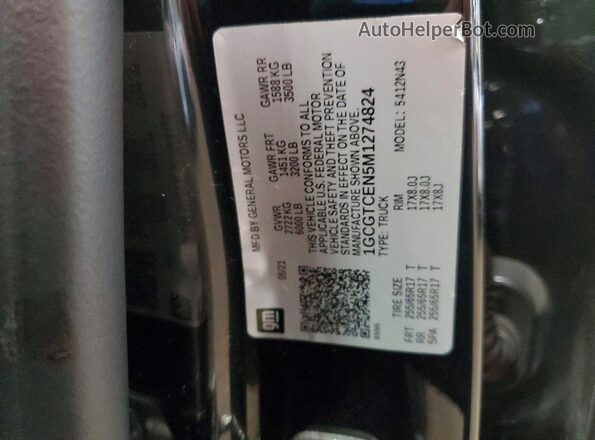 1GCGTCEN5M1274824 2021 CHEVROLET COLORADO Black ძრავის განყოფილების ხედი