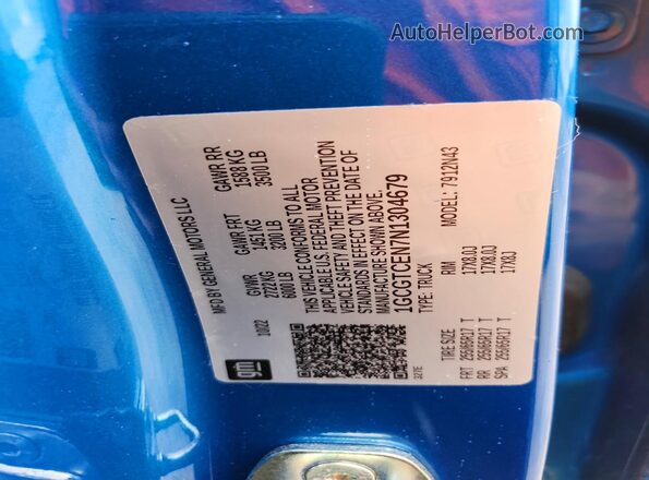 1GCGTCEN7N1304679 2022 CHEVROLET COLORADO Black Widok komory silnika