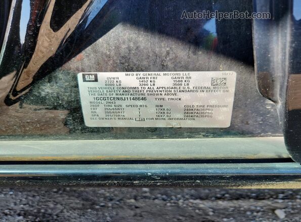 1GCGTCEN8J1148646 2018 CHEVROLET COLORADO Black Engine compartment view