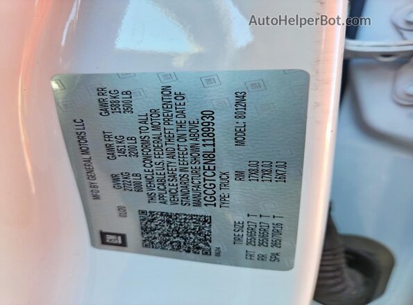 1GCGTCEN8L1189930 2020 CHEVROLET COLORADO Белый Вид подкапотного пространства
