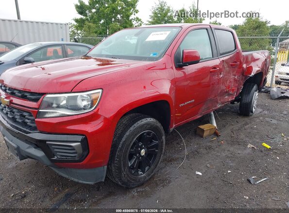 1GCGTCEN8M1132449 2021 CHEVROLET COLORADO Maroon Front left