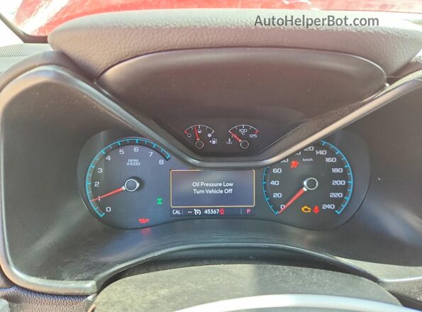1GCGTCENXL1195289 2020 CHEVROLET COLORADO Red Instrument cluster view