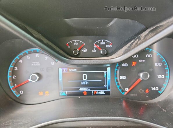 1GCGTDEN2J1225050 2018 CHEVROLET COLORADO Red Instrument cluster view