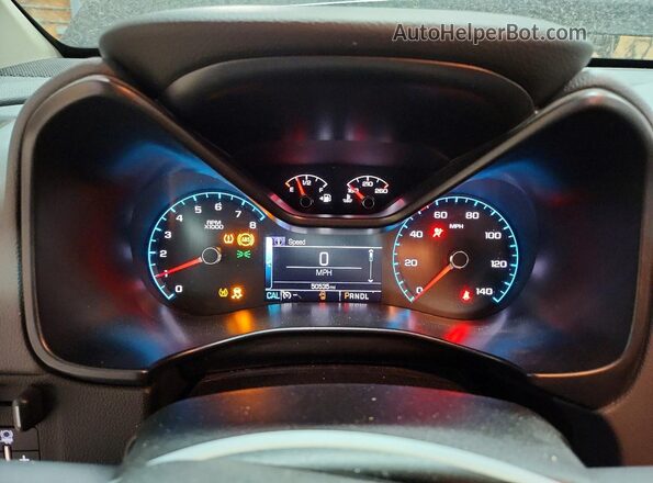 1GCGTDEN2J1243340 2018 CHEVROLET COLORADO Black Вид щитка приладів