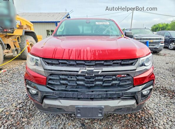 1GCGTDEN3M1240063 2021 CHEVROLET COLORADO Burgundy წინა ხედი