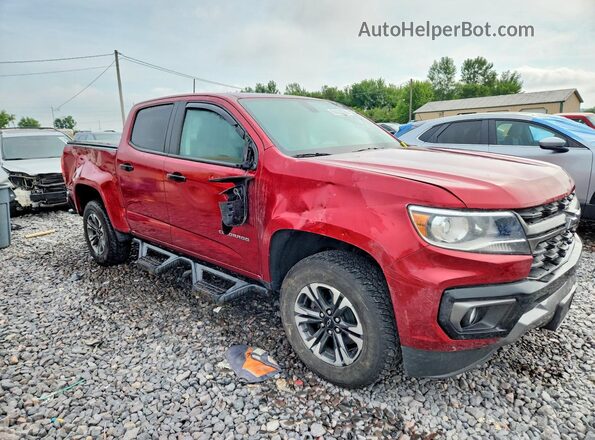 1GCGTDEN3M1240063 2021 CHEVROLET COLORADO Burgundy წინა მარჯვენა