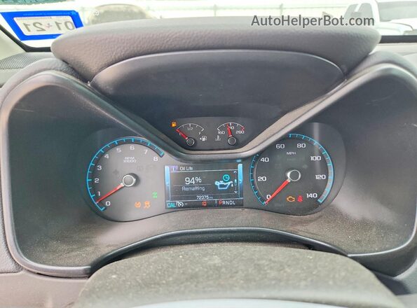 1GCGTDEN4J1152277 2018 CHEVROLET COLORADO Charcoal Instrument cluster view