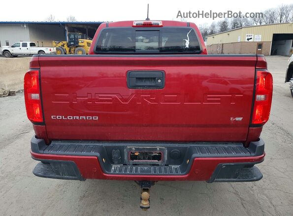 1GCGTDEN4M1288459 2021 CHEVROLET COLORADO Red Rear view