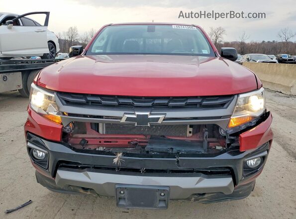 1GCGTDEN4M1288459 2021 CHEVROLET COLORADO Red Front view