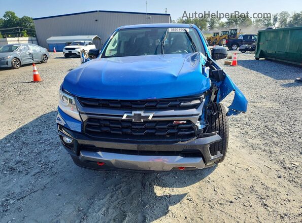 1GCGTDEN6N1185304 2022 CHEVROLET COLORADO Blue Front view