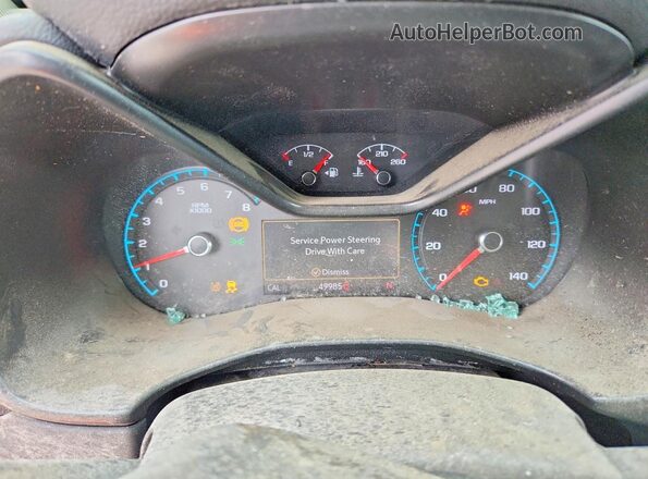 1GCGTDEN9M1166874 2021 CHEVROLET COLORADO White Instrument cluster view