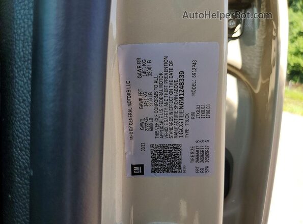 1GCGTEEN6M1248339 2021 CHEVROLET COLORADO Cream Widok komory silnika