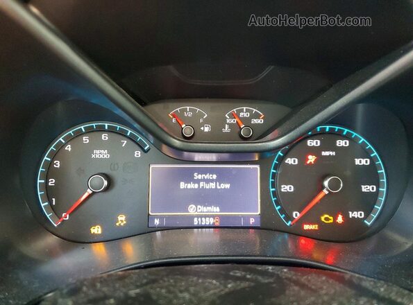 1GCGTEEN7K1323725 2019 CHEVROLET COLORADO White Widok zestawu wskaźników