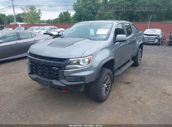 1GCGTEEN8M1103965 2021 CHEVROLET COLORADO Gray Front view