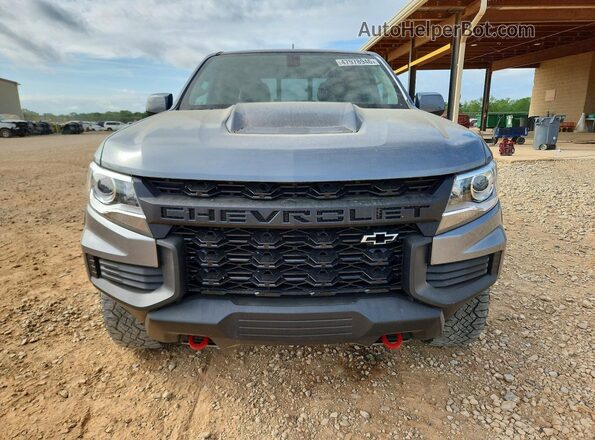 1GCGTEEN9M1296207 2021 CHEVROLET COLORADO Gray Դիմացի տեսք