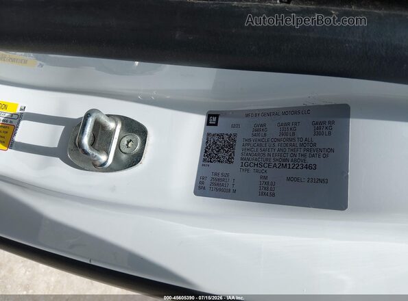 1GCHSCEA2M1223463 2021 CHEVROLET COLORADO White Вид підкапотного простору
