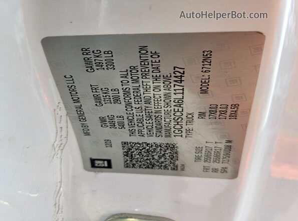 1GCHSCEA6L1174427 2020 CHEVROLET COLORADO White Vista del compartimento del motor