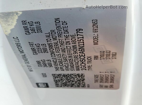 1GCHSCEA6N1151779 2022 CHEVROLET COLORADO White ძრავის განყოფილების ხედი