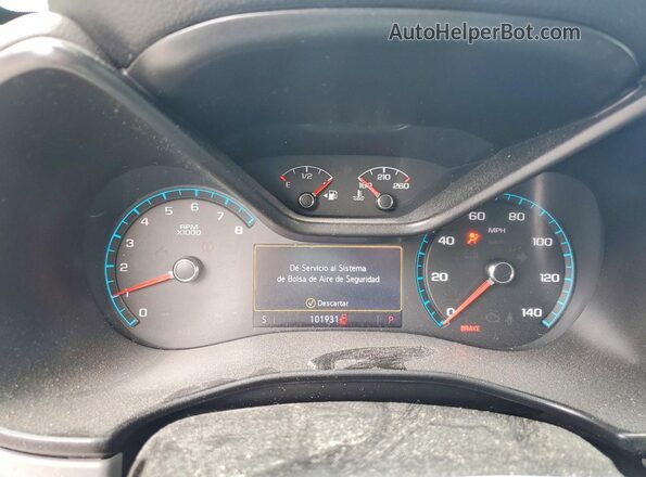 1GCHSCEN1L1172040 2020 CHEVROLET COLORADO White ხელსაწყოთა პანელის ხედი