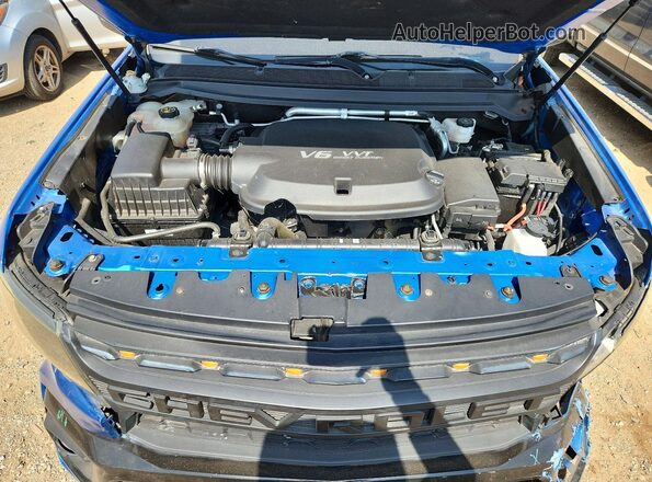 1GCHSCEN3M1297381 2021 CHEVROLET COLORADO Blue Вид задньої частини салону