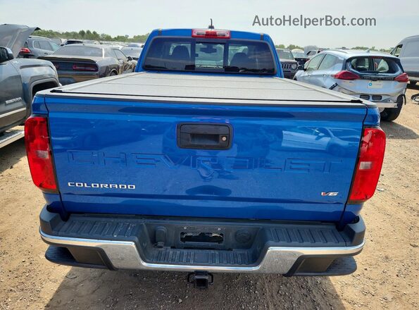 1GCHSCEN3M1297381 2021 CHEVROLET COLORADO Blue Вид ззаду