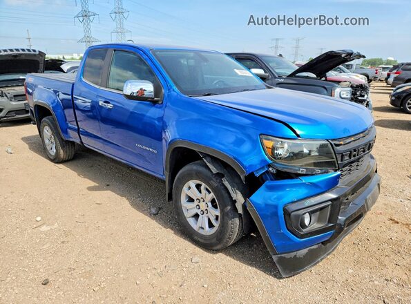 1GCHSCEN3M1297381 2021 CHEVROLET COLORADO Blue Передня права чверть