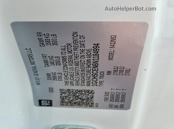 1GCHSCEN6N1184994 2022 CHEVROLET COLORADO White Vista del compartimento del motor