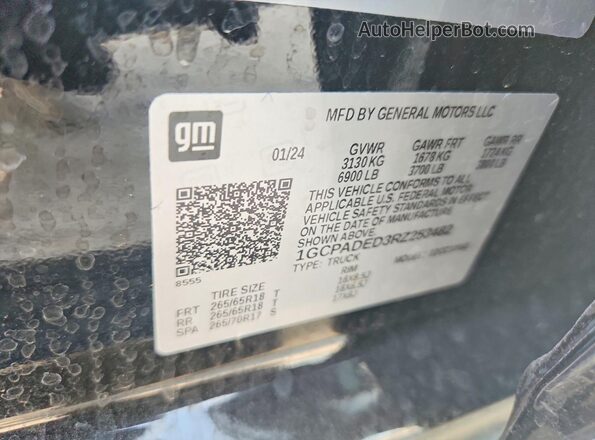 1GCPADED3RZ253482 2024 CHEVROLET SILVERADO Black Շարժիչի բաժամունքի տեսք