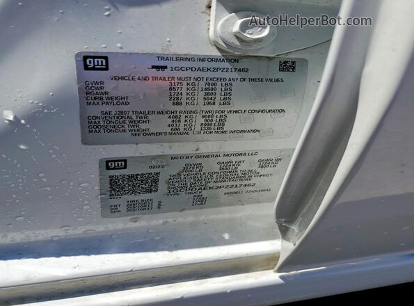 1GCPDAEK2PZ217462 2023 CHEVROLET SILVERADO White Vista del compartimento del motor