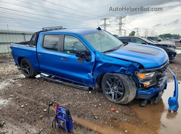 1GCPDBEK0RZ138025 2024 CHEVROLET SILVERADO Синий Передняя правая четверть
