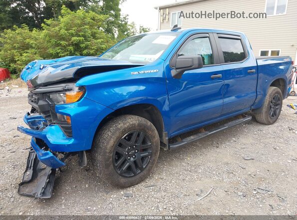 1GCPDBEK4NZ638179 2022 CHEVROLET SILVERADO Синий Передняя левая четверть