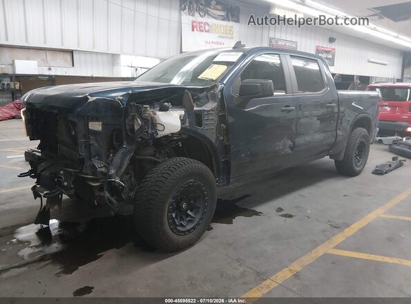 1GCPDBEK5NZ522876 2022 CHEVROLET SILVERADO Синий Передняя левая четверть