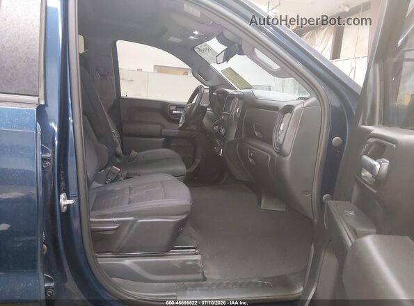 1GCPDBEK5NZ522876 2022 CHEVROLET SILVERADO Синий Вид салона спереди