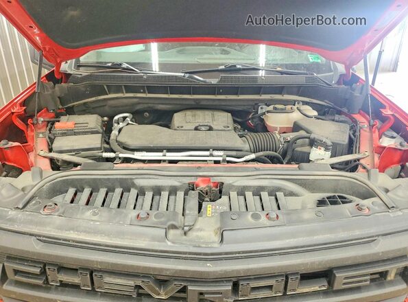 1GCPDBEK9NZ593496 2022 CHEVROLET SILVERADO Red Սալոնի հետևի տեսք