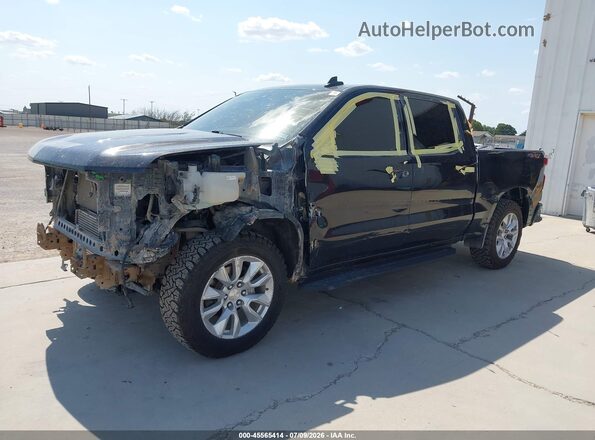 1GCPDBEKXNZ619765 2022 CHEVROLET SILVERADO Black Առջևի ձախ երեք քառորդ տեսարան