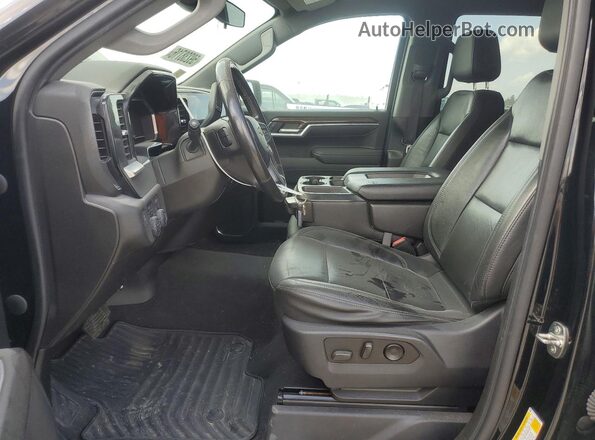 1GCPDKEK2NZ629805 2022 CHEVROLET SILVERADO Black Widok wnętrza z przodu