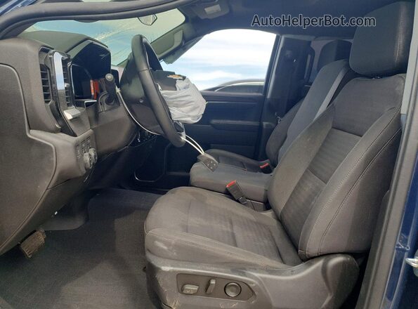 1GCPDKEK3PZ129638 2023 CHEVROLET SILVERADO Blue წინა სალონის ხედი