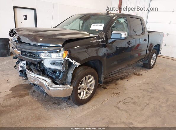 1GCPDKEK5PZ184592 2023 CHEVROLET SILVERADO Black წინა მარცხენა ხედი სამი მეოთხედიდან