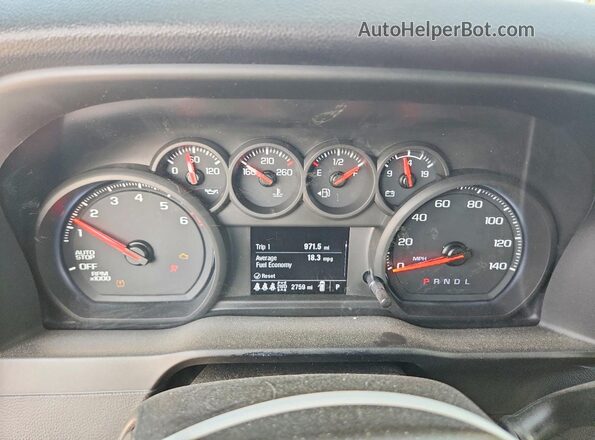 1GCPKBEK0TZ217997 2026 CHEVROLET SILVERADO Синий Вид щитка приборов