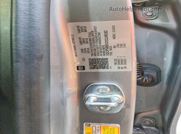 1GCPSBEK2S1149182 2025 CHEVROLET COLORADO Gray Vista de la etiqueta del VIN