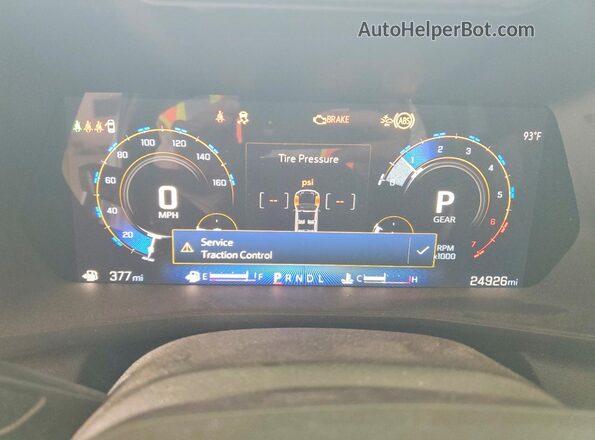 1GCPSBEK4S1166906 2025 CHEVROLET COLORADO Gray Սարքավորումների վահանակի տեսք