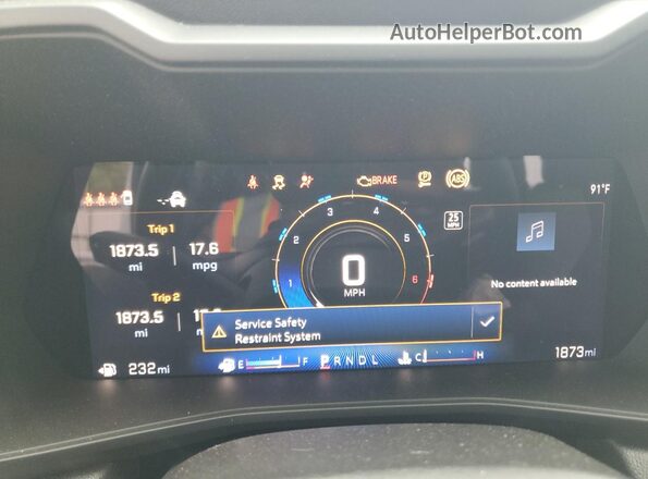 1GCPSBEK7S1167113 2025 CHEVROLET COLORADO White Vista del cuadro de instrumentos