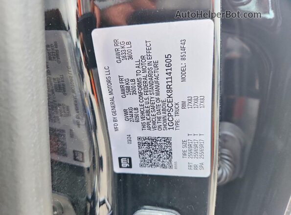 1GCPSCEK8R1141605 2024 CHEVROLET COLORADO Black Շարժիչի բաժամունքի տեսք