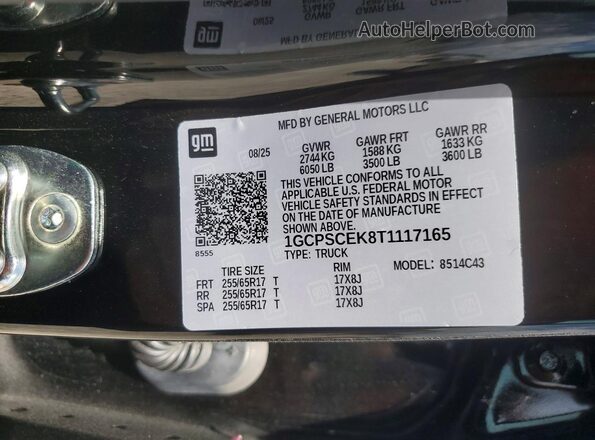 1GCPSCEK8T1117165 2026 CHEVROLET COLORADO Black Engine compartment view