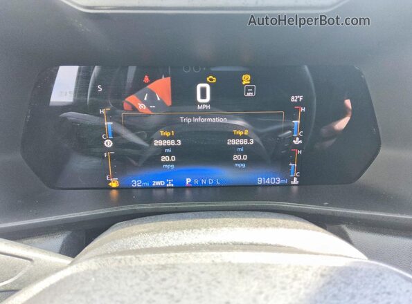 1GCPTBEK7P1132883 2023 CHEVROLET COLORADO White Vista del cuadro de instrumentos